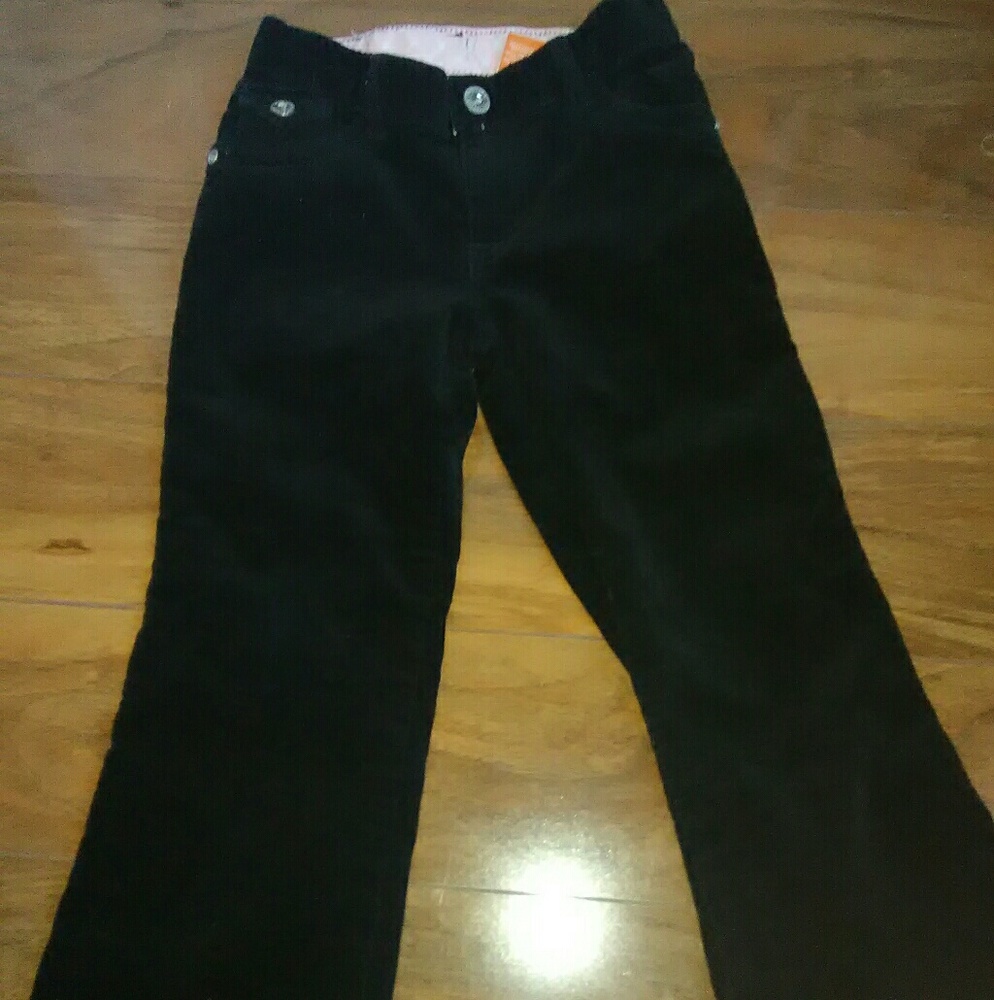 Girl black soft corduroy pants